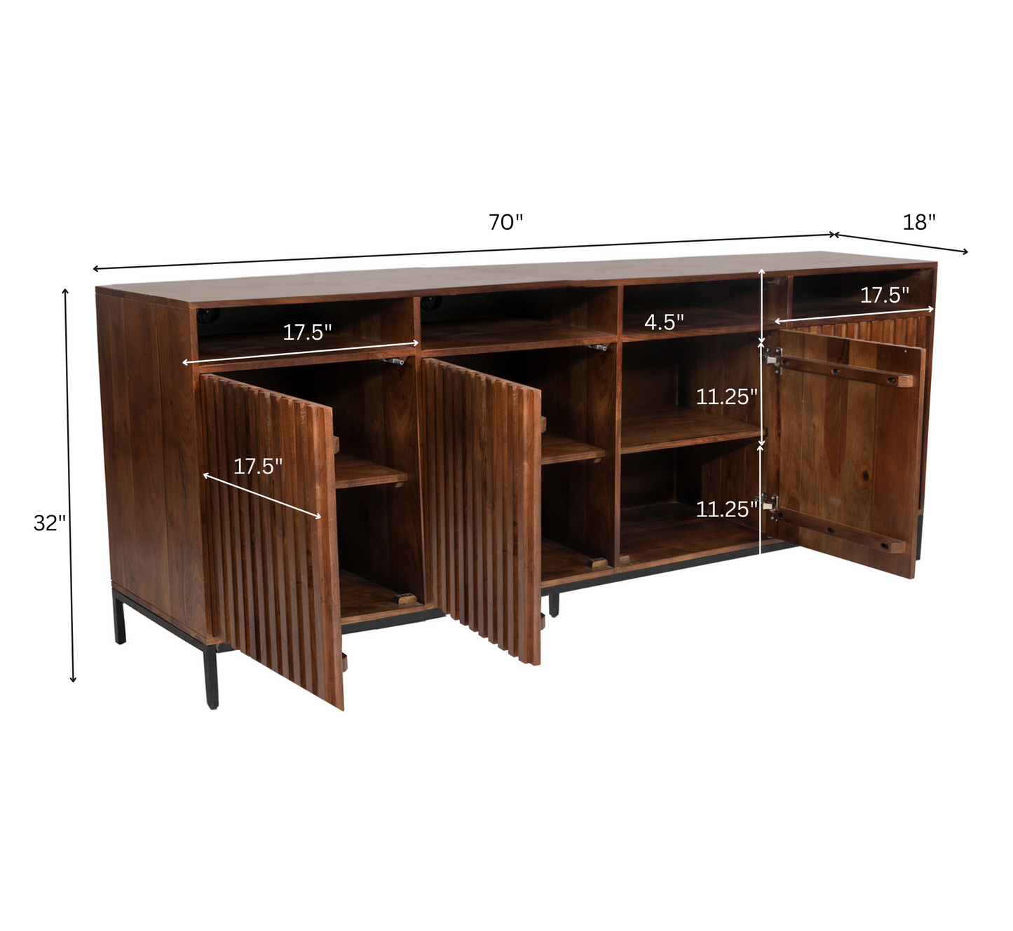 Vyut 70" Wooden Sideboard