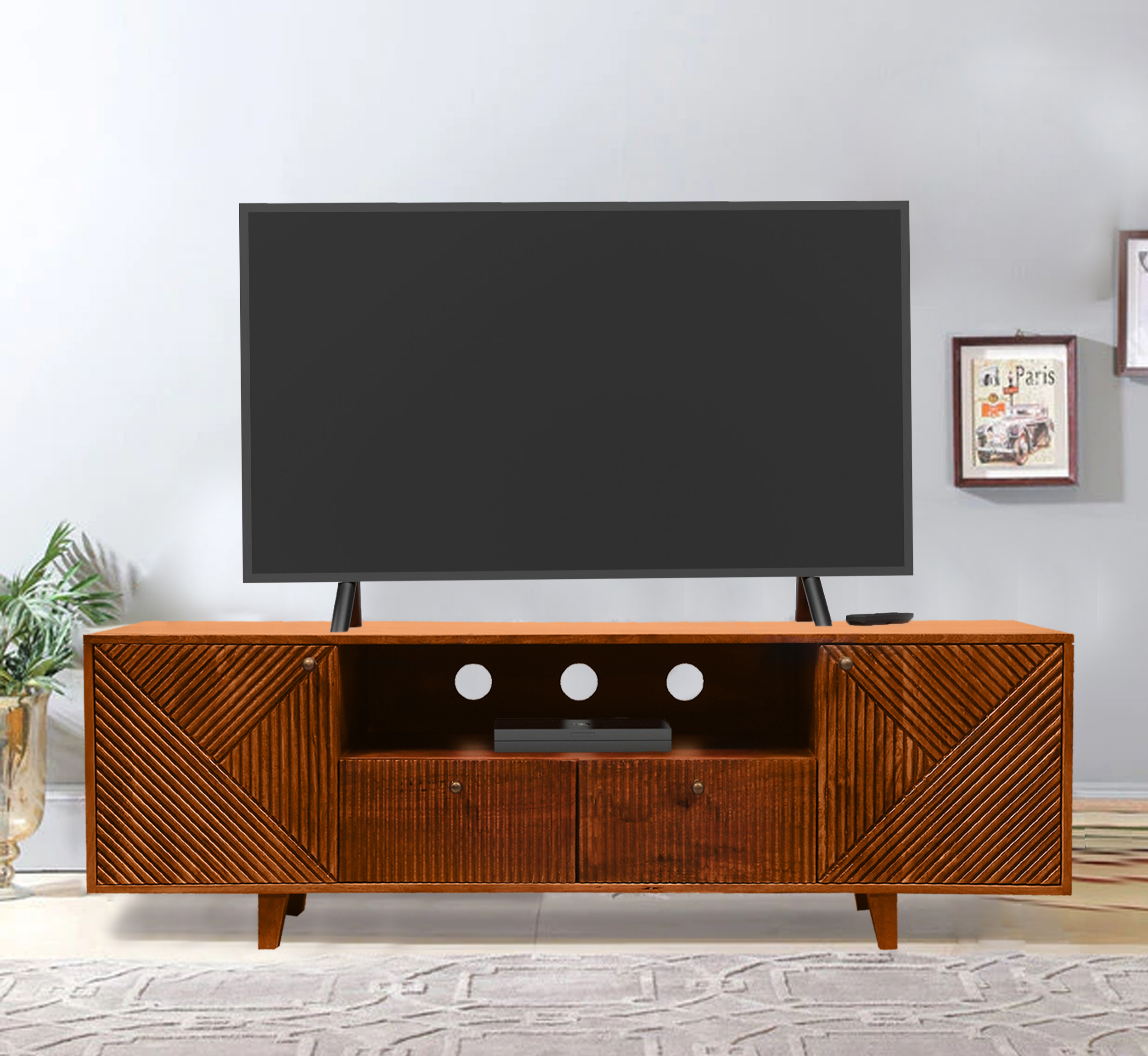 Modern Tv Cabinet in the Modern Living Room Stock Image - Image of  household, inside: 148410429