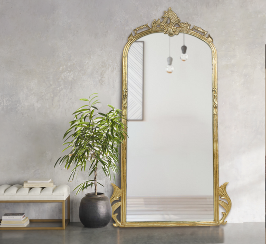 Victorian Arched 6FT Mirror with Stand