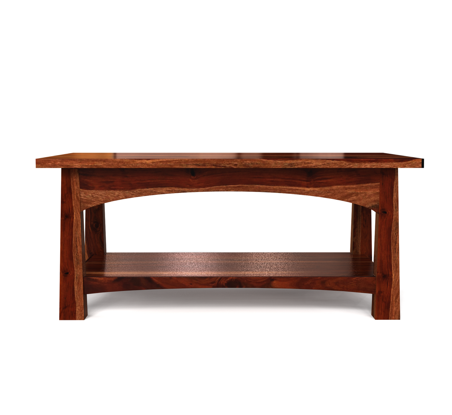Arched Wooden 2-Tier Centre Table