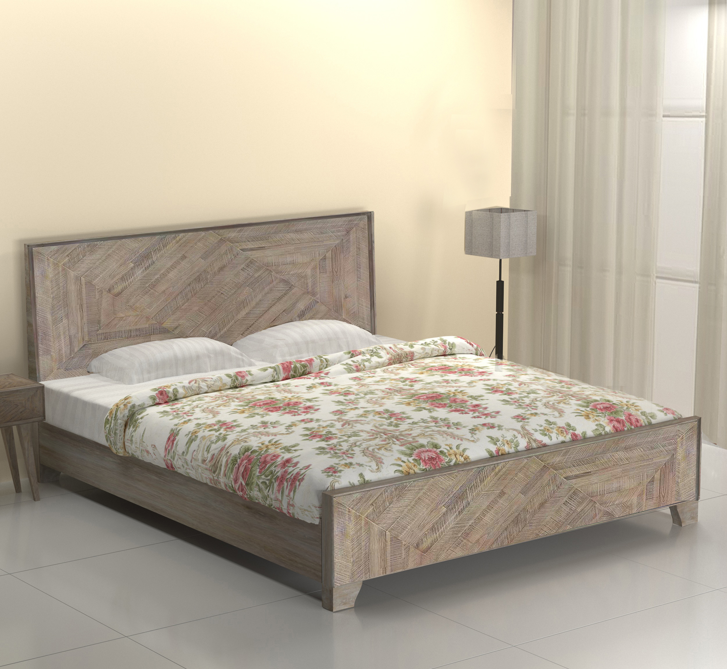 Parque 100% Solid Wood Bed