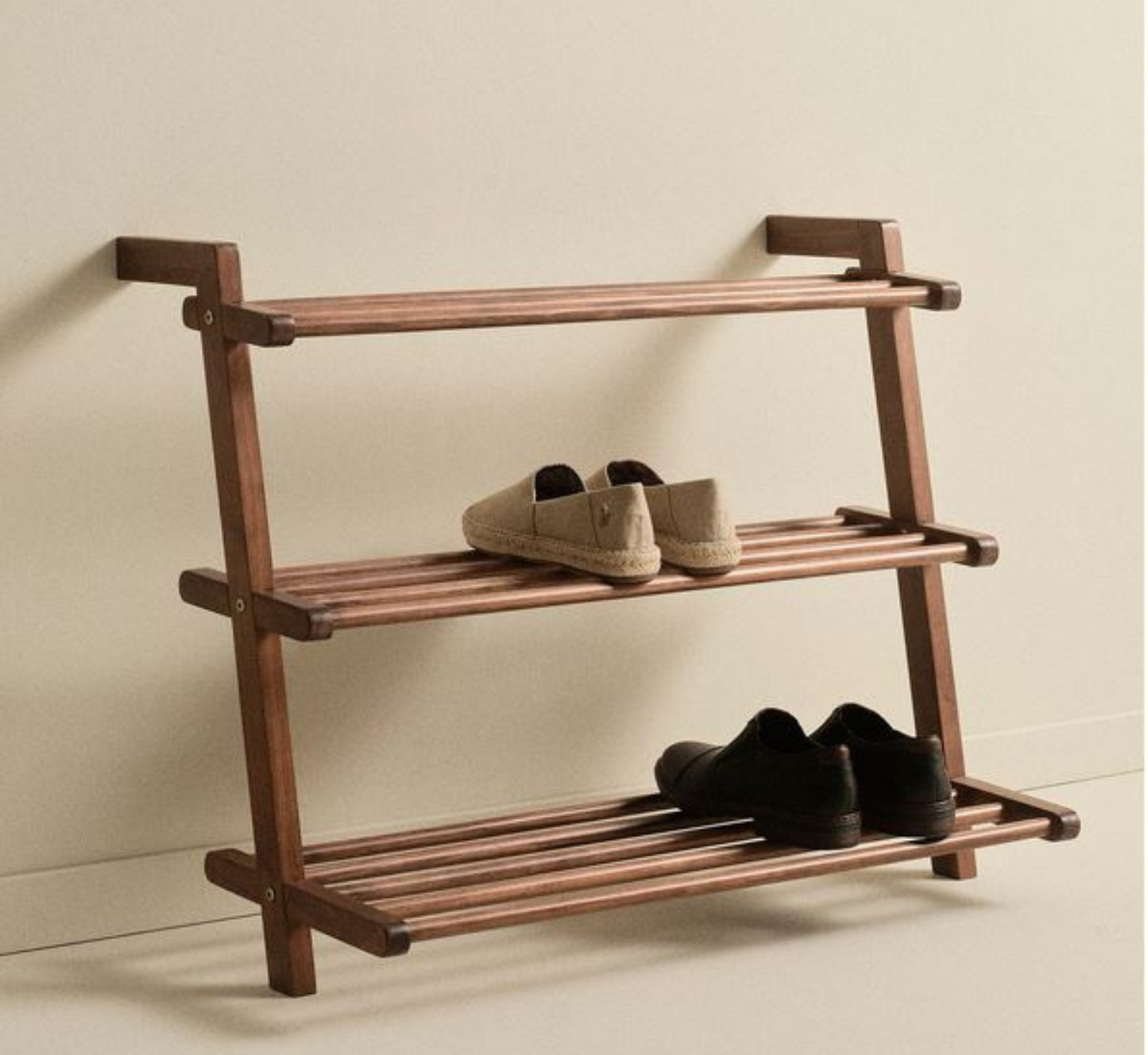 Ohana Wooden 3-Tier Shoe Rack