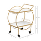 Aamna 2-Tier White Marble Bar Trolley