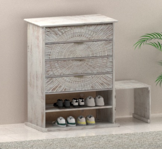 Rising Wooden 6-Tier Shoe Cabinet