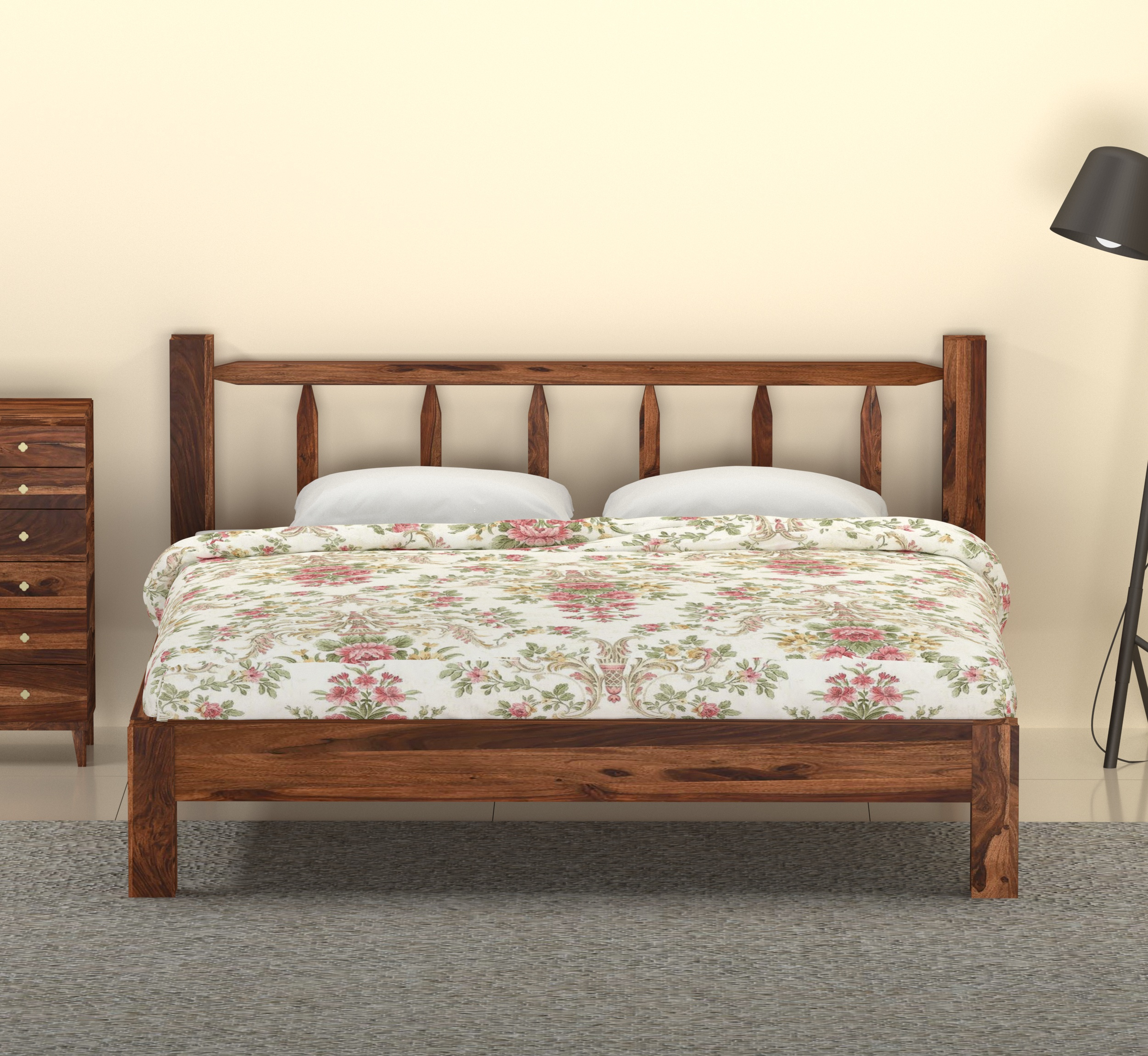 Kaira 100% Solid Wood Bed