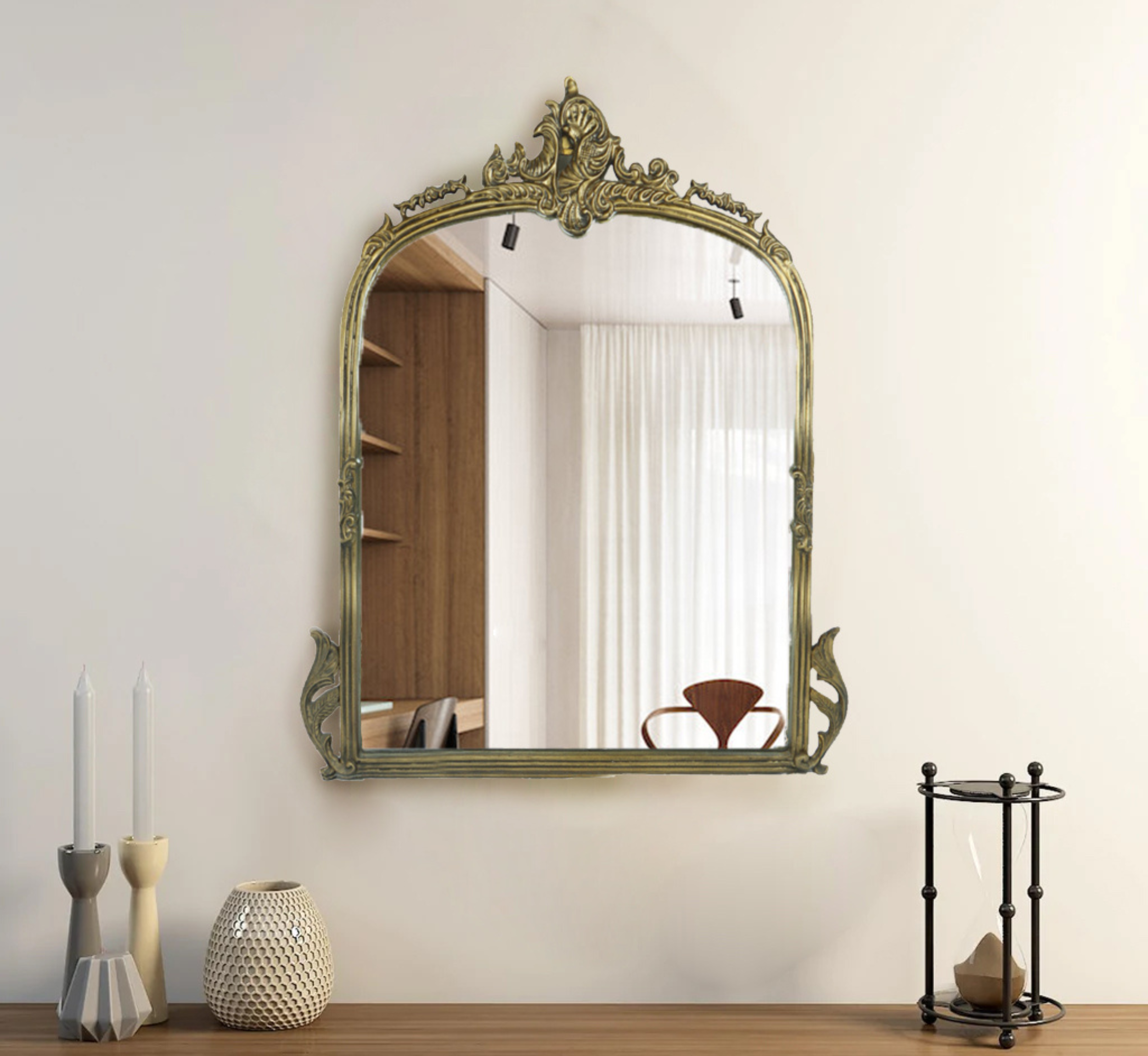 Victorian Arched Wall Mirror
