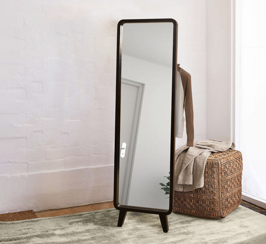 Ohana Wooden Coat-hanger Full-length Mirror with Stand