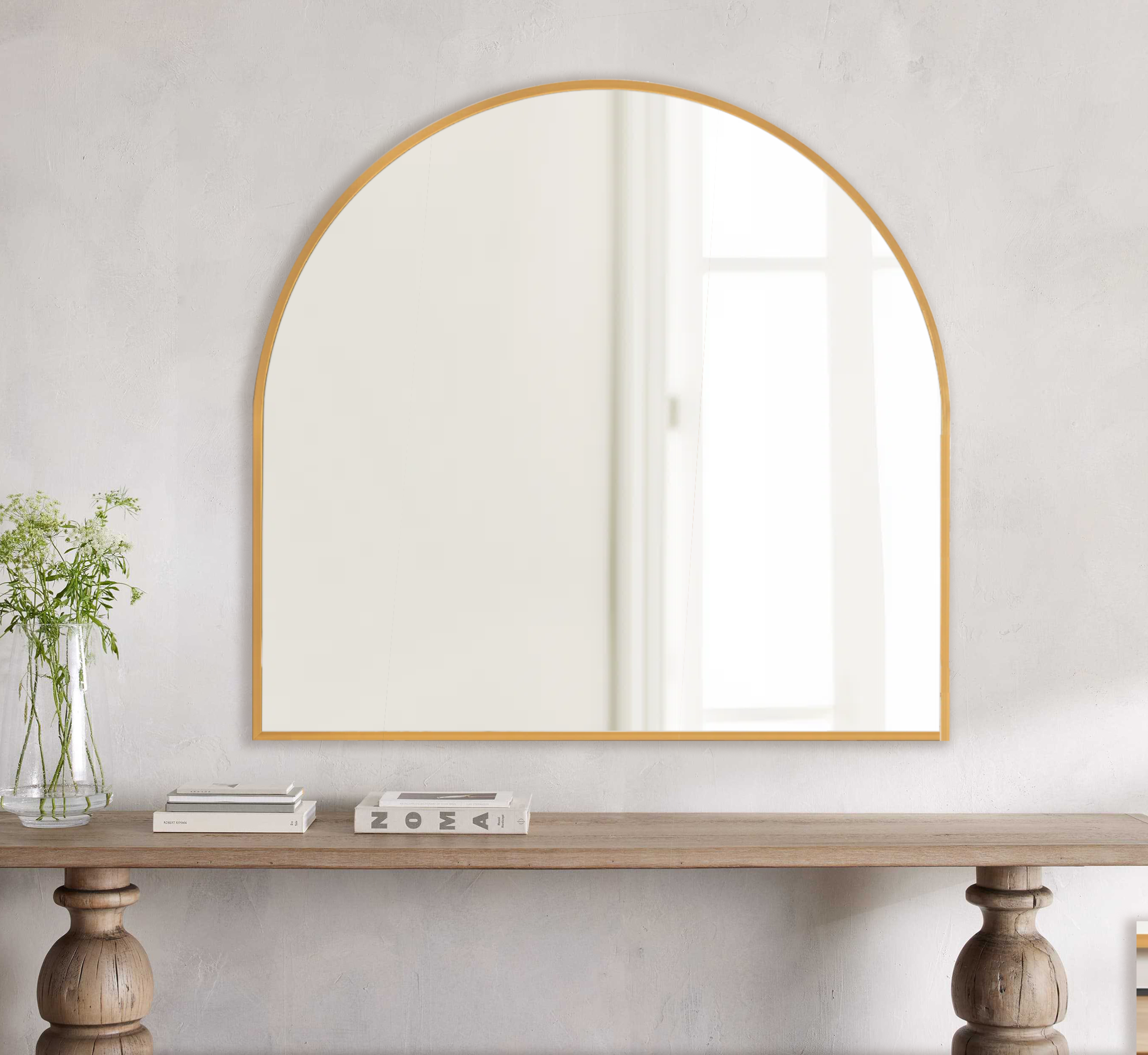 Arched Metal Wall Mirror