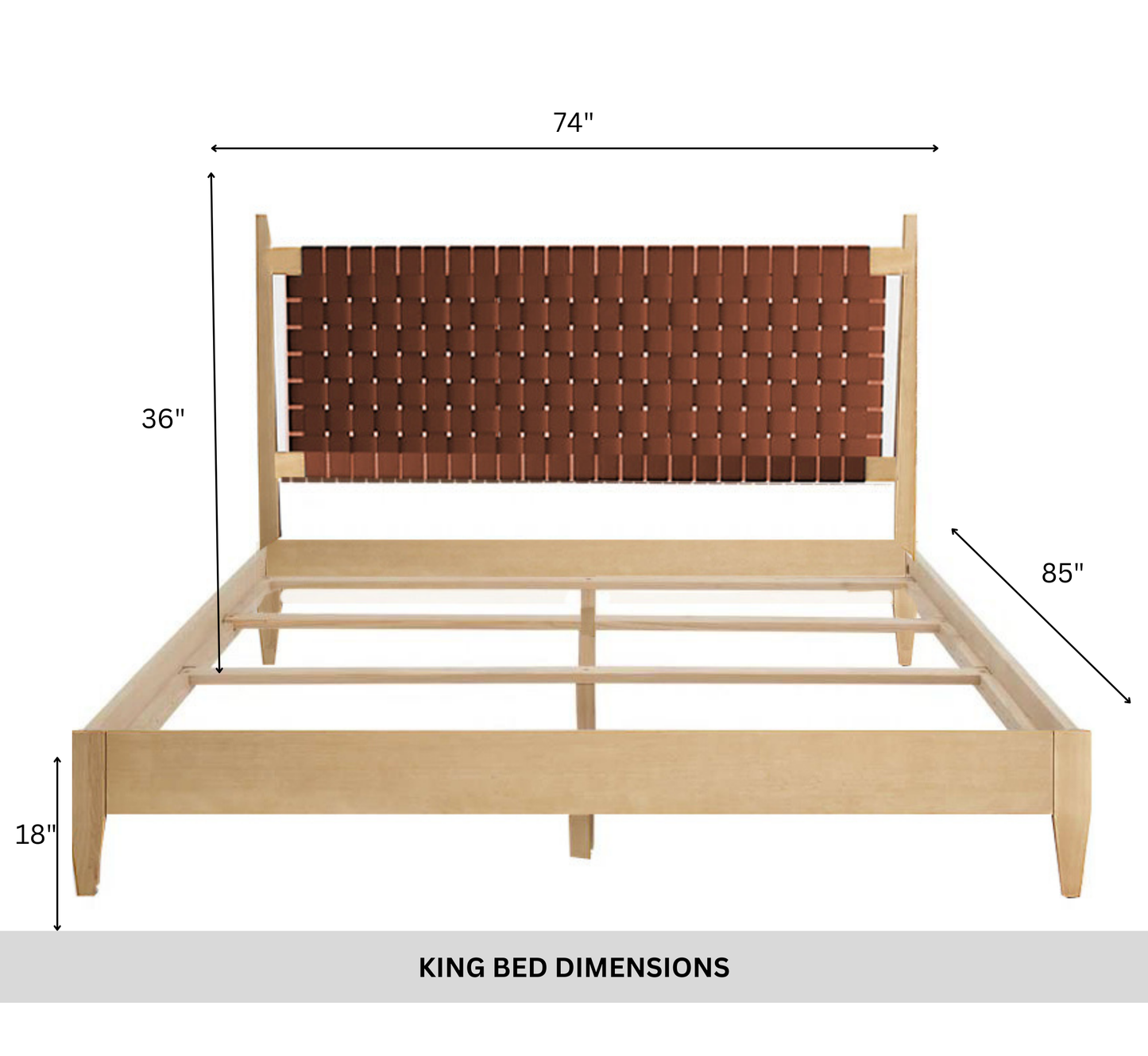 Namona 100% Solid Wood Bed