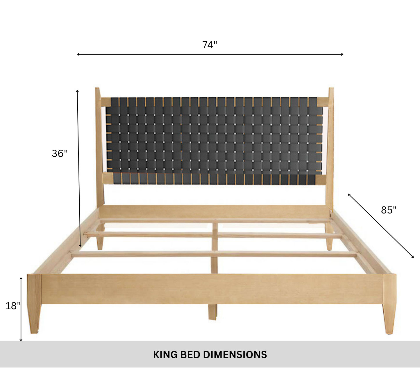 Namona 100% Solid Wood Bed