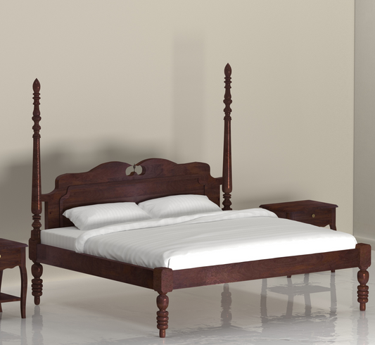 Iksha 100% Solid Wood Poster Bed