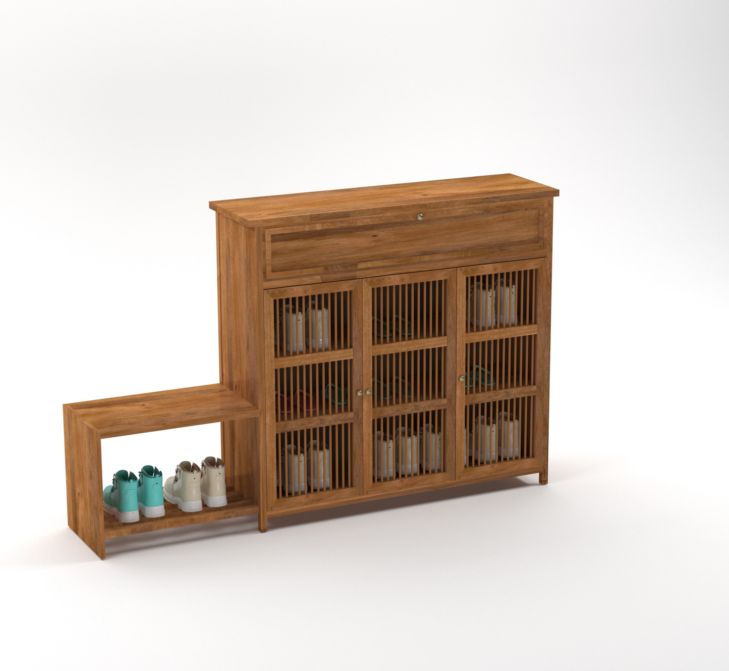 Sloan Wooden Full Size Shoe Cabinet