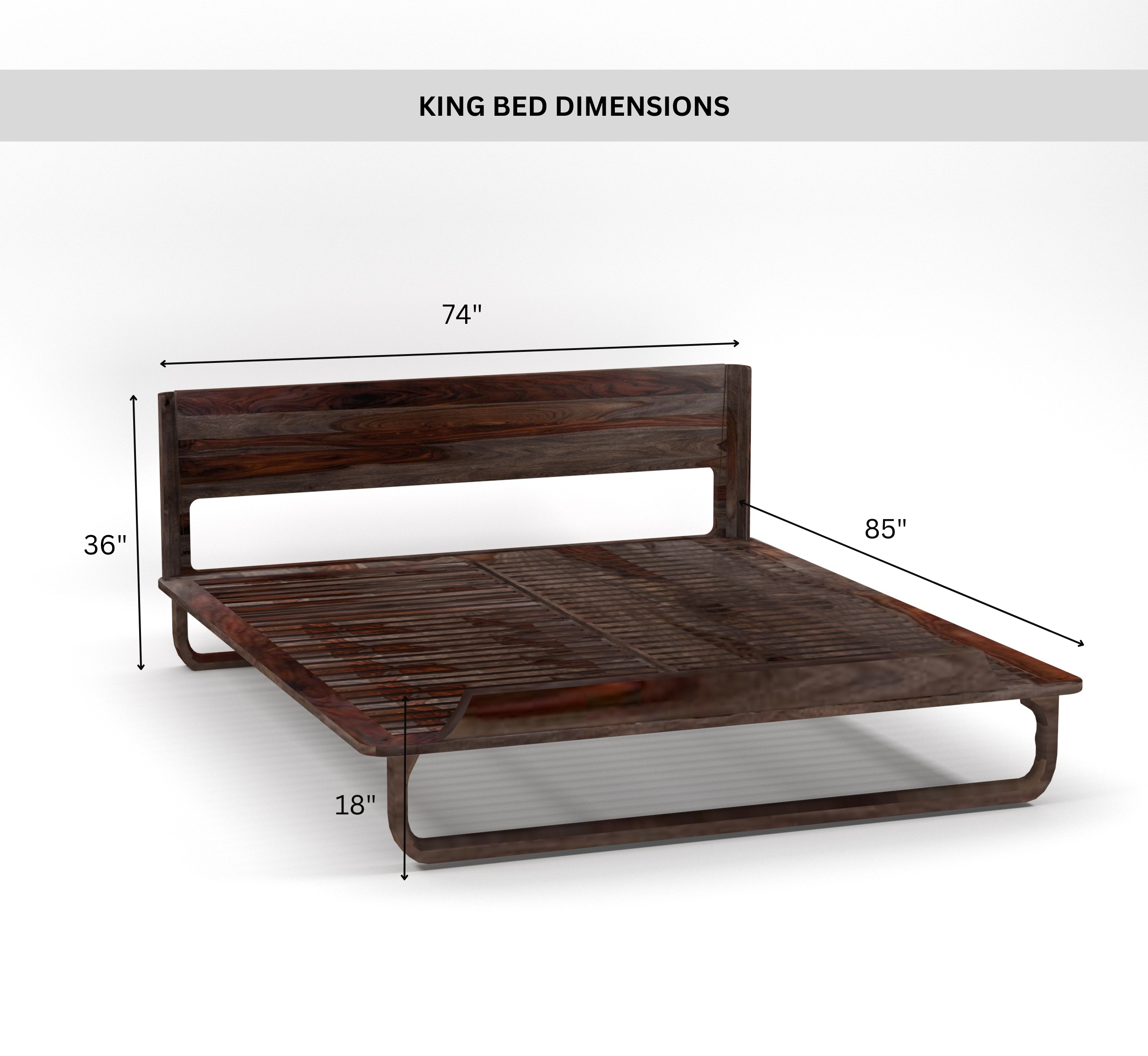 Elevate 100% Solid Wood Bed