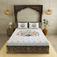 240 TC Cotton Sun Flower BedSheet with 2 Pillow Covers