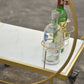 Aamna 2-Tier Clear Glass Bar Trolley
