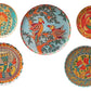 Fish & Bird Metal & Meena Wall Plates Set of 5