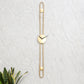 Long Striped Gold Wall Clock