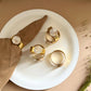 Round Mother of Pearl Napkin Ring Set of 6 Timeless Dining Accents for Exceptional Tablescapes, Size Small- Off White