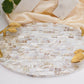 HOMEARTE INDIA Mother of Pearl Serving Tray with Handles for Home & Dining Table, Multipurpose Tray for Home-Off White