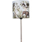 Metal Chrome Finish Lamp with Multicolor Jungle Shade