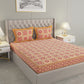 330 TC Super Jaipuri Print King Size Double Bedsheet Made up of 100% Cotton fabric with Two Pillow Covers._3
