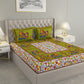 330 TC Super Jaipuri Print King Size Double Bedsheet Made up of 100% Cotton fabric with Two Pillow Covers._4