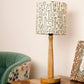 Wooden Brown Lamp with Animal Print Shade