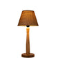Wooden Brown Lamp with Taper Brown Jute Shade