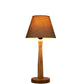 Wooden Brown Lamp with Taper White Jute Shade