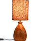 Wooden Dome Table Lamp Animal Printed Shade