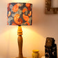 Wooden Round Lamp with Colorful Ambee Lamp Shade