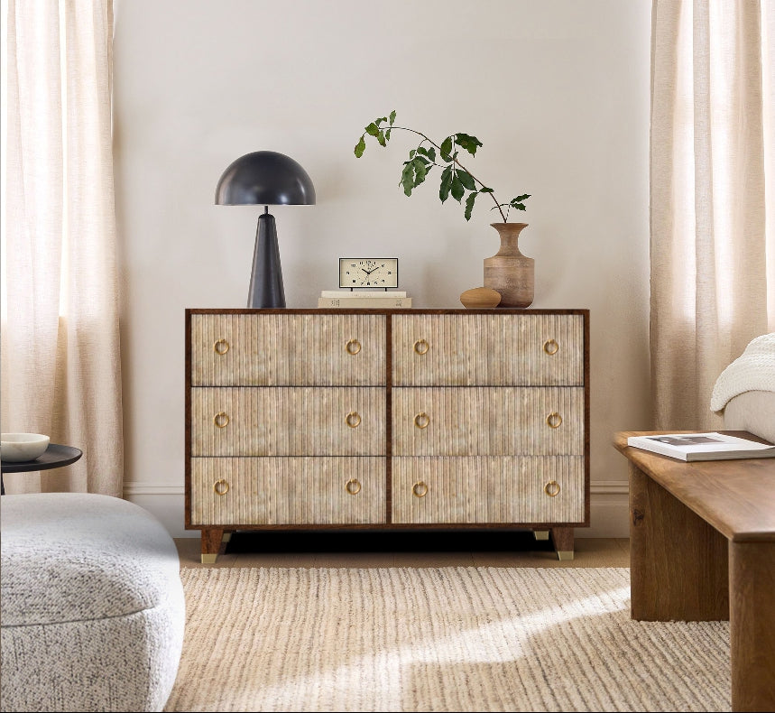 Glam Wooden Chest of Drawers