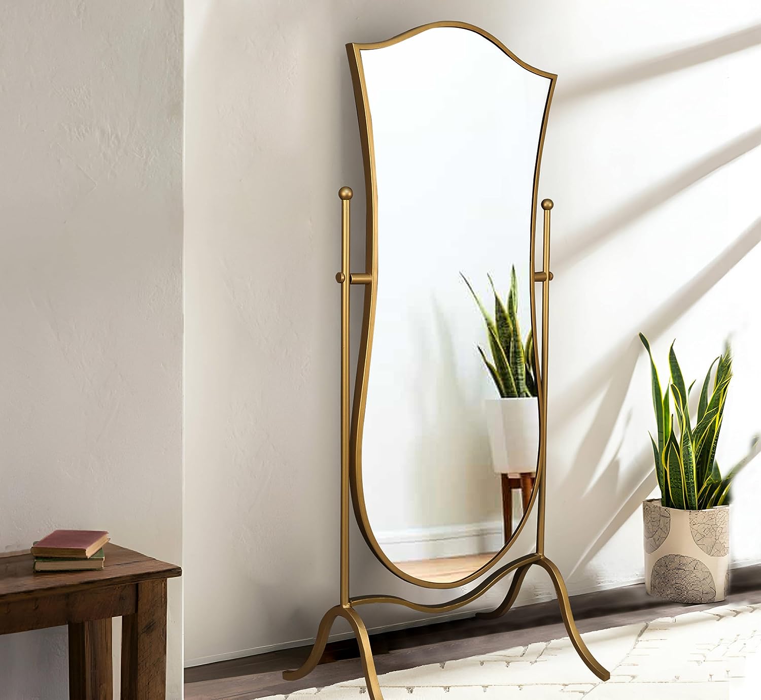Luxe Cheval Metal Full-length Mirror with Stand